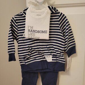 NWT Carters Boys Size 3 Months Three Piece Set